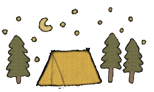 Night Camping - Ingyenes animált GIF