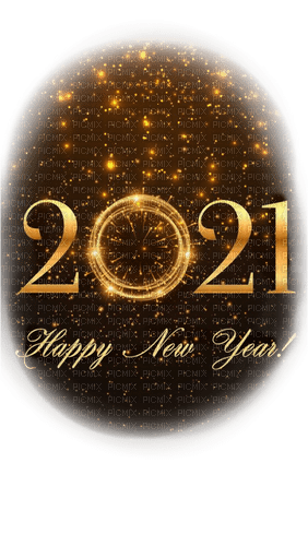 2021 Happy New Year text - nemokama png