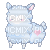 cute pixel blue sheep - Animovaný GIF zadarmo
