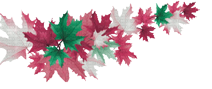 soave deco autumn animated leaves branch pink - Бесплатный анимированный гифка