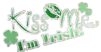 Kiss Me I'm Irish Text - GIF animé gratuit