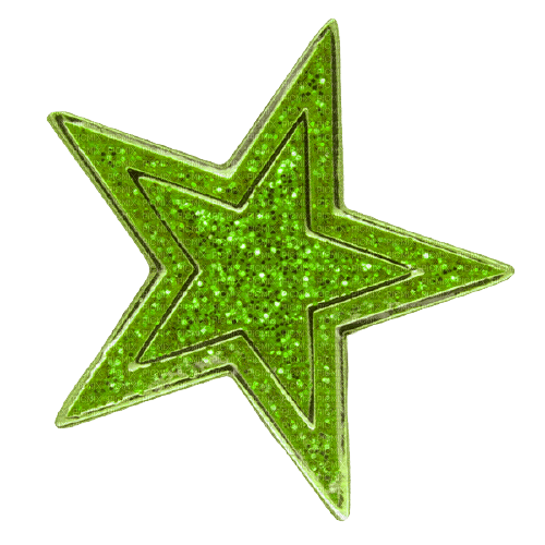 Glitter Star Lime - By StormGalaxy05 - 無料png