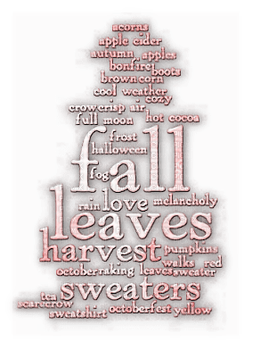 soave text autumn fall leaves pink - besplatni png