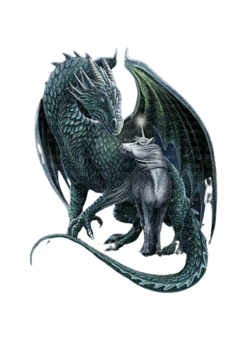 dragon et licorne - ingyenes png