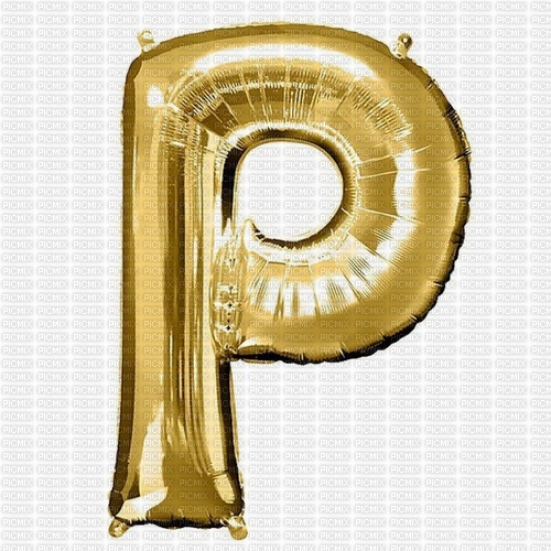 Letter P Gold Balloon - фрее пнг