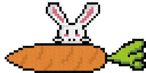 bunny eating carrot - Nemokamas animacinis gif