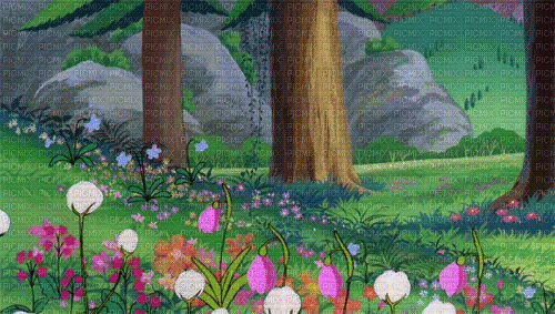 vintage anime flower bloom - GIF animé gratuit