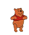 Winnie the Pooh jumping animated gif - Zdarma animovaný GIF