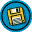 Colorful floppy disk animated - Free animated GIF