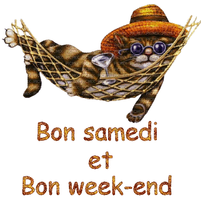 Bon Samedi & Bon Week end - GIF animé gratuit