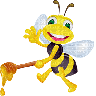 Kaz_Creations Cute Cartoon Love Bees Bee Wasp - png grátis
