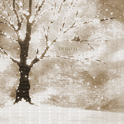 Y.A.M._Winter background Sepia - Zdarma animovaný GIF