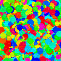 rainbow colorful dots spots background - GIF animé gratuit