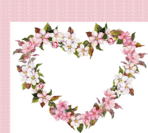 Apple Blossom Heart - GIF animasi gratis