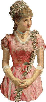 Vintage femme lady - Gratis geanimeerde GIF