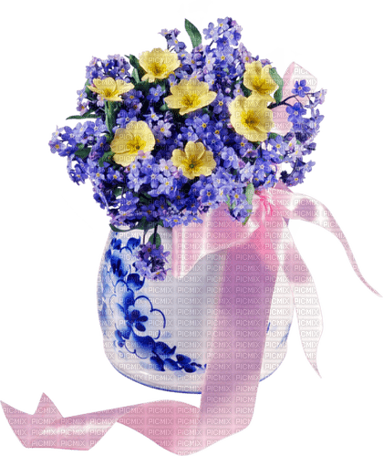 blommor-vas--flowers in vase - ilmainen png