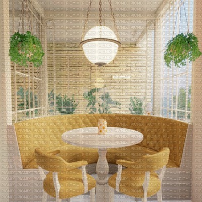 Yellow Dining Area - kostenlos png