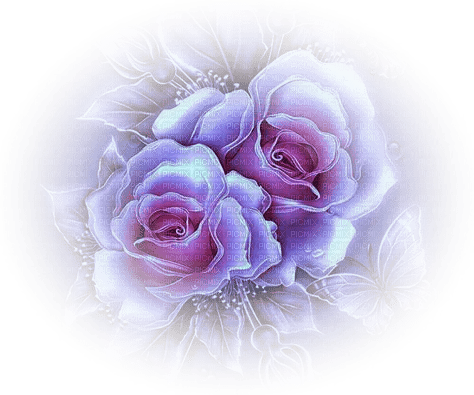 roses purple deco rox - PNG gratuit