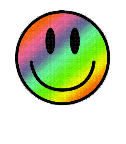Drippy Rainbow Smile - GIF animé gratuit