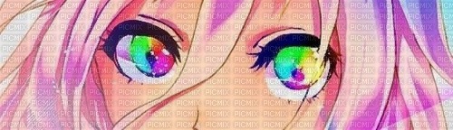 anime rainbow eyes - png gratis