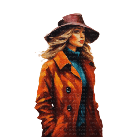 autumn woman hat - 無料png
