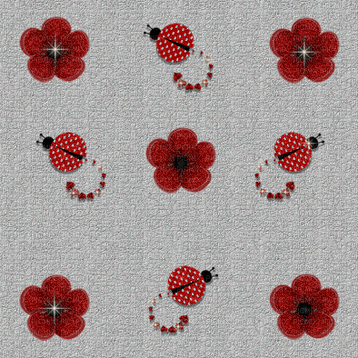 effect effet effekt background fond abstract gif anime animated animation flower fleur rouge ladybug glitter grey - GIF animate gratis