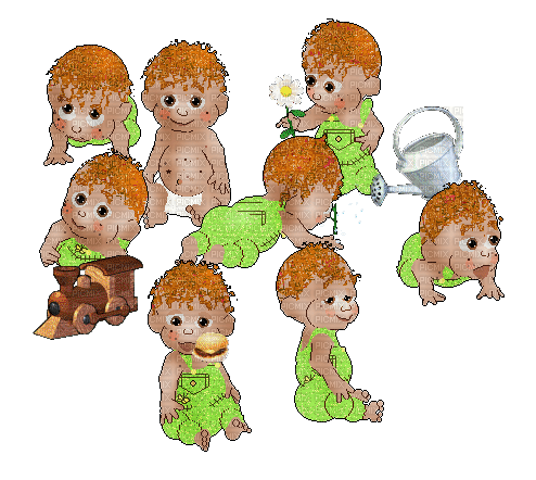 Babyz Read Head Baby Collage - Free PNG