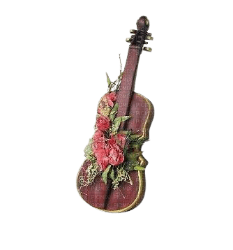 kikkapink deco pink rose roses spring violin - ücretsiz png