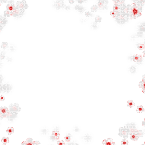 White red flowers frame deco [Basilslament] - ilmainen png