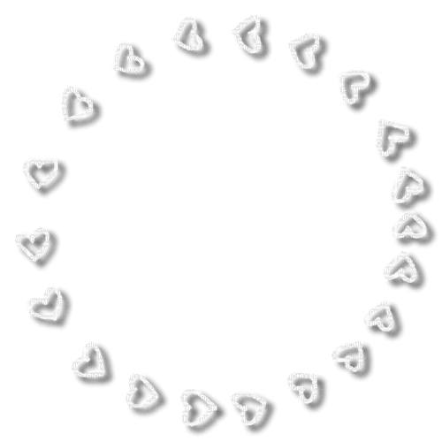 ..:::Circle Frame white hearts:::.. - png gratis