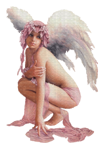 animated angel pink ange woman femme - Ücretsiz animasyonlu GIF
