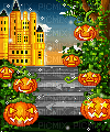 pumpkin pixel background - Бесплатный анимированный гифка