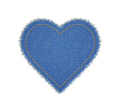 jeans heart patch Bb2 - PNG gratuit