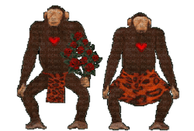 monkey kiss - 無料のアニメーション GIF