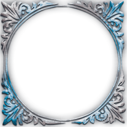 soave frame vintage circle art deco blue brown - ücretsiz png