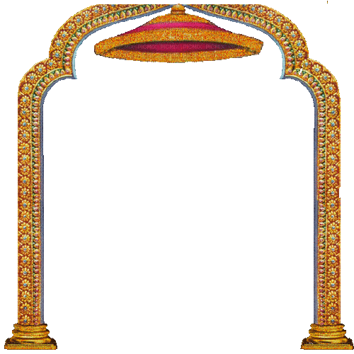 Temple India Background Frame, india , background , glitter , gold , deco ,  temple , pillar , palace , frame - Free animated GIF - PicMix