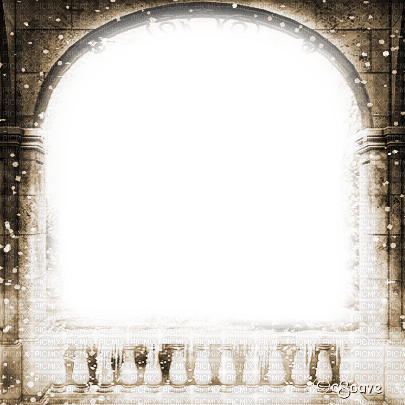 soave frame vintage terrace gothic winter sepia - Free PNG