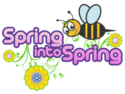 Spring.TEXT.Bee.Victoriabea - darmowe png