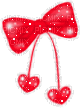 cherry heart bow - GIF animasi gratis
