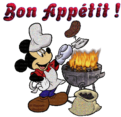 Mickey cuisinier - Gratis animerad GIF