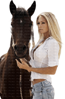 Kaz_Creations Woman Femme Horse - png ฟรี