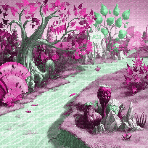 Y.A.M._Cartoons Landscape background - Zdarma animovaný GIF