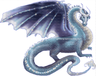 dragon bleu - Free animated GIF