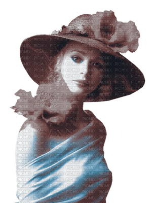 Y.A.M._Art Vintage Lady woman hat - kostenlos png