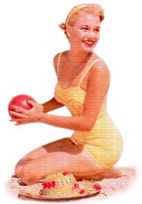 Pin up summer vintage woman - ücretsiz png