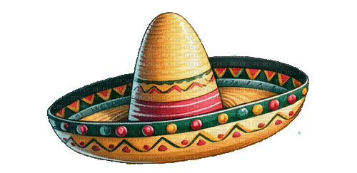 ♡§m3§♡ kawaii Cinco De mayo hat mexician - Nemokamas animacinis gif