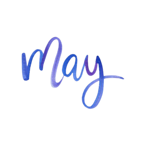 May watercolor text Bb2 - 免费PNG
