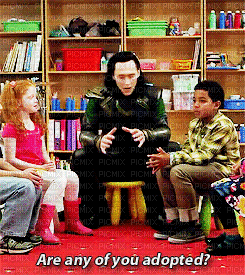 Loki - Are any of you adopted? - Nemokamas animacinis gif