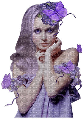 woman  purple -Nitsa P - ücretsiz png