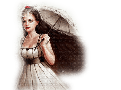 woman with umbrella bp - 免费PNG